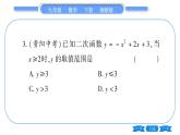 湘教版九年级数学下专项基本功训练(六)二次函数的最值或函数值的范围习题课件