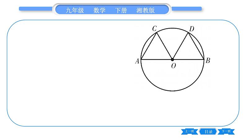 湘教版九年级数学下专项基本功训练(七)与圆心角、弧、弦有关的证明习题课件05