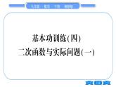 湘教版九年級(jí)數(shù)學(xué)下專項(xiàng)基本功訓(xùn)練(四)二次函數(shù)與實(shí)際問題(一)習(xí)題課件