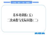 湘教版九年級(jí)數(shù)學(xué)下專項(xiàng)基本功訓(xùn)練(五)二次函數(shù)與實(shí)際問題(二)習(xí)題課件