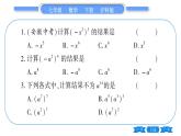 沪科版七年级数学下第8章整式乘法与因式分解8.1 幂的运算8.1.2 幂的乘方与积的乘方第1课时幂的乘方习题课件