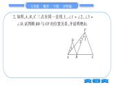 沪科版七年级数学下第10章相交线、平行线与平移专题（十） 平行线的性质与判定的综合应用习题课件