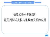 滬科版八年級數(shù)學下第17章一元二次方程知能素養(yǎng)小專題(四)根的判別式及根與系數(shù)的關系的應用習題課件