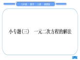 湘教版九年级数学上第2章一元二次方程小专题(三) 一元二次方程的解法习题课件