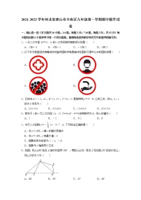 河北省唐山市丰南区2021-2022学年九年级上学期期中考试数学试卷（含答案）