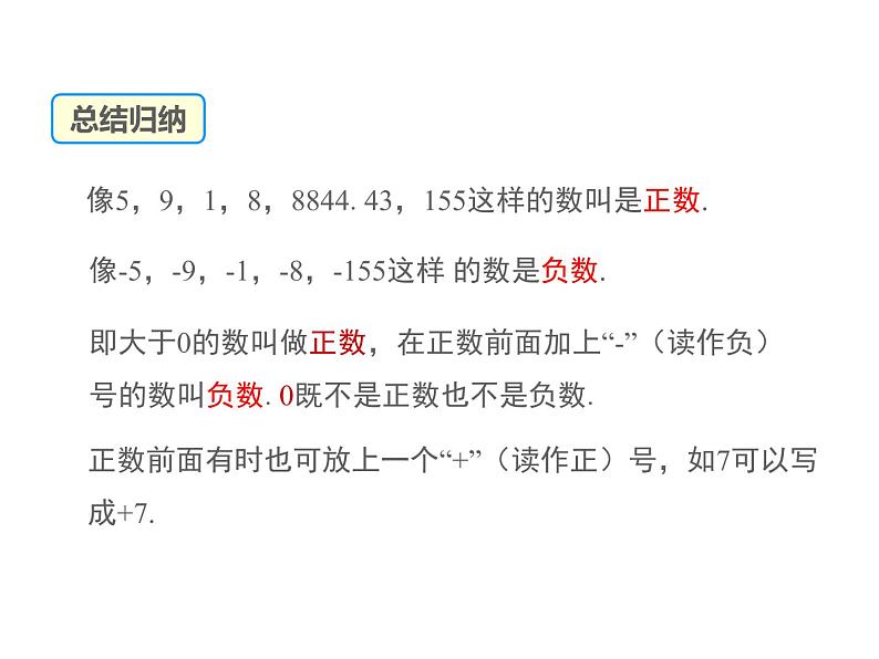 2.1 有理数第1课时 2022七年级数学上册同步课件新版华东师大版07