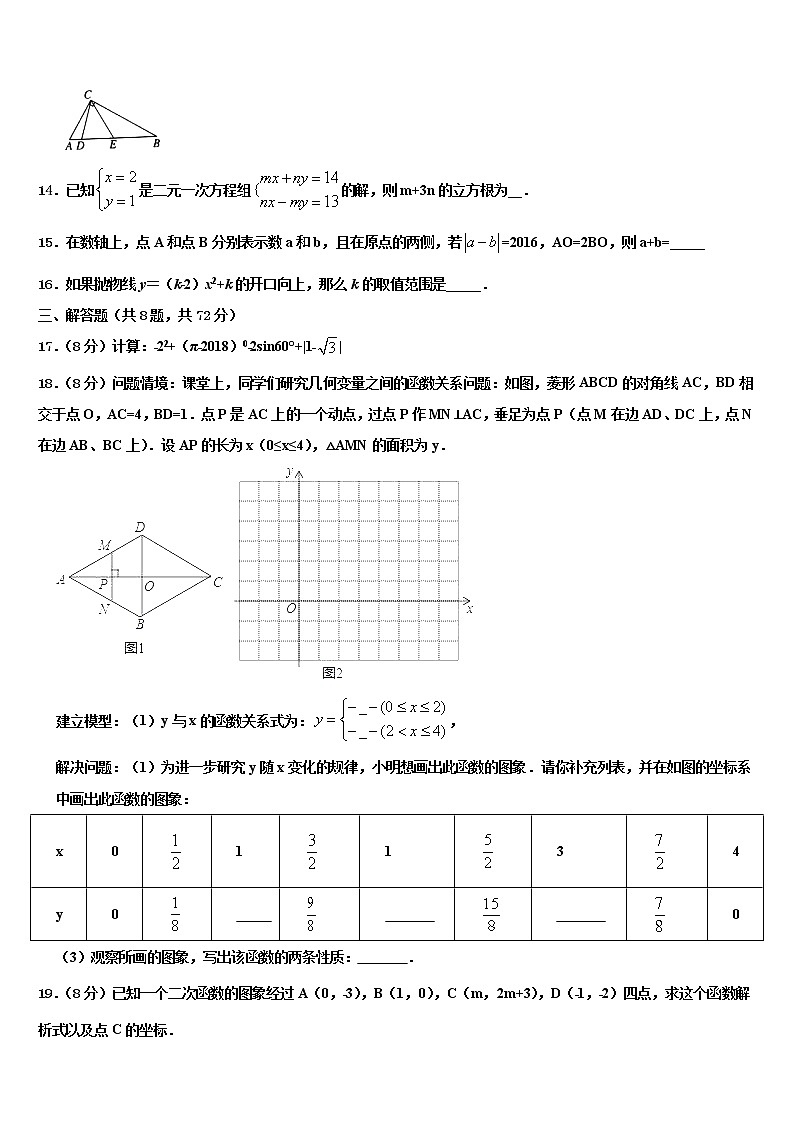 新疆昌吉州奇台县重点达标名校2022年中考数学四模试卷含解析03