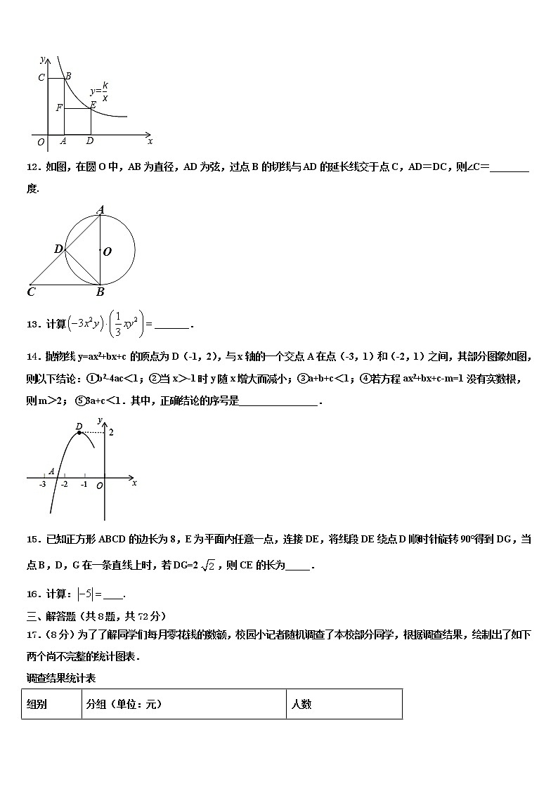 云南省富源县联考2022年中考数学仿真试卷含解析03