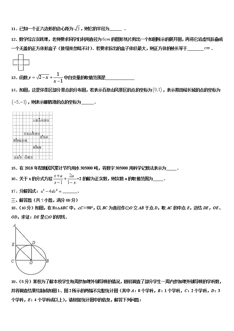 枣庄市2021-2022学年中考数学模拟精编试卷含解析03