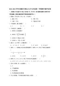 安徽省马鞍山市第七中学2022-2023学年七年级上学期期中考试数学试题 (含答案)