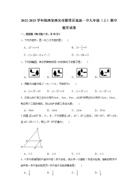 陕西省西安市雁塔区高新一中2022--2023学年九年级上学期期中数学试卷 (含答案)