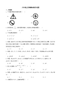 安徽省芜湖市弋江区2022年八年级上学期期末数学试题及答案