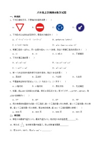 云南省昭通市昭阳区2022年八年级上学期期末数学试题及答案