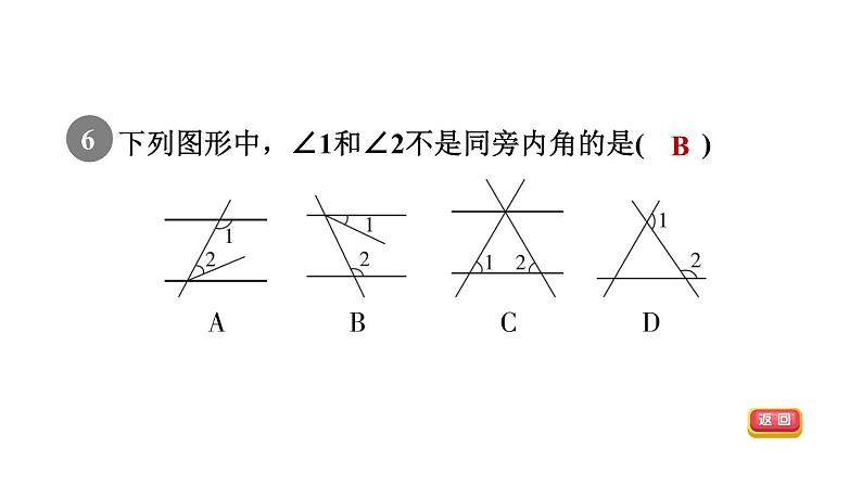 人教版七年级数学下册集训课堂测素质相交线课件08