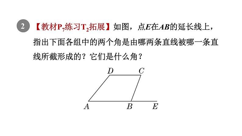 人教版七年级数学下册第5章全章热门考点整合应用课件第5页