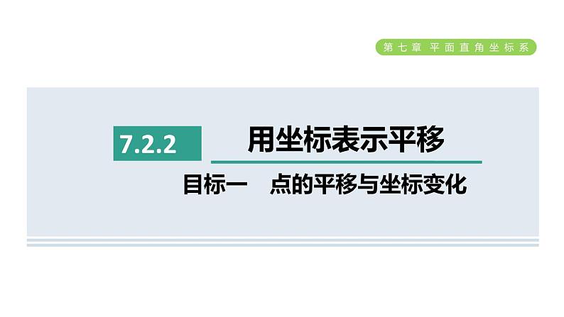 人教版七年级数学下册7.2.2目标一点的平移与坐标变化课件01