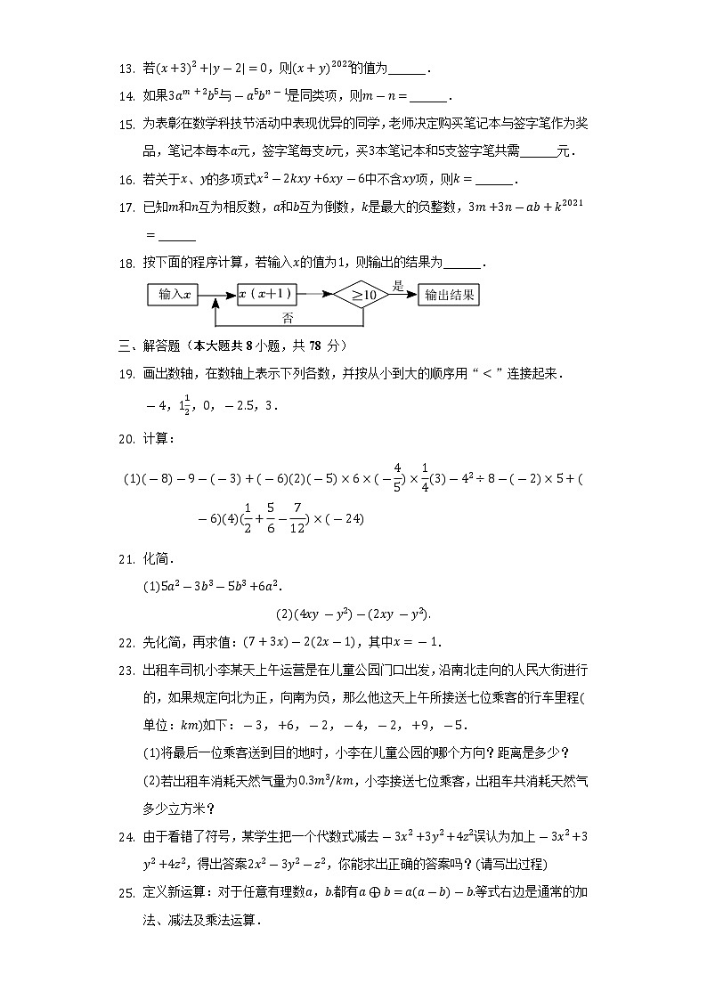 2022-2023学年湖南省永州市阳华教育集团七年级（上）期中数学试卷（含解析）第2页