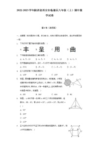 2022-2023学年陕西省西安市临潼区八年级（上）期中数学试卷（含解析）