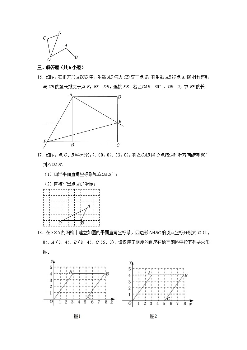 图形的变化 （试题）2023年中考数学专题复习 人教版03