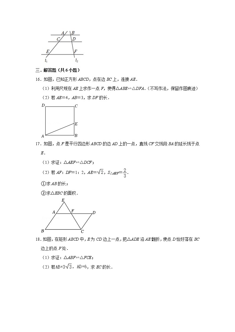 图形的相似 （试题）2023年中考数学专题复习 人教版第3页