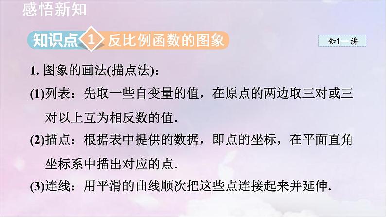 人教版数学九年级下册26.1.2反比例函数的图象和性质课件第3页