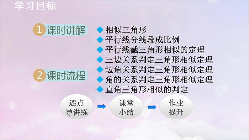 人教版数学九年级下册27.2.1相似三角形的判定课件第2页