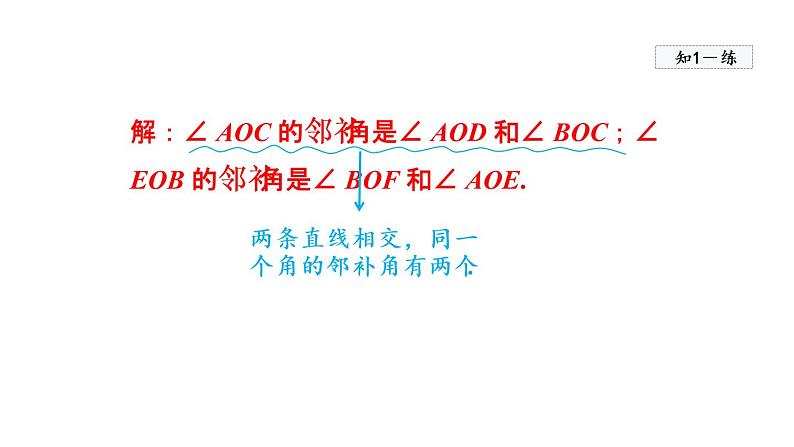 人教版数学七年级下册5.1.1相交线课件第8页