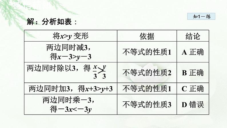 人教版数学七年级下册9.1.2不等式的性质课件06