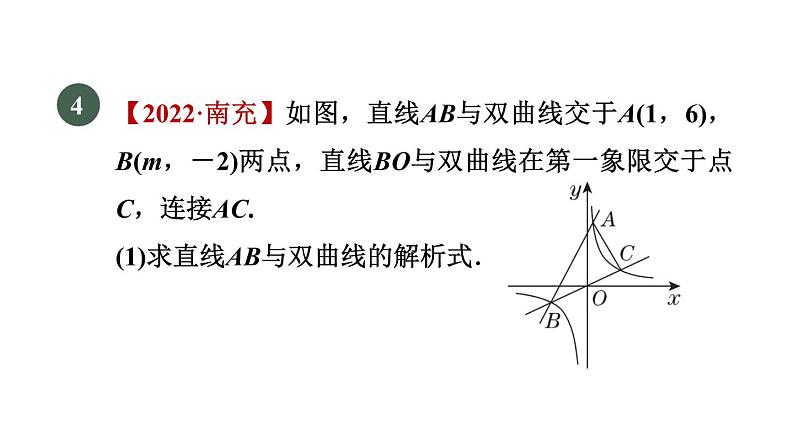 人教版数学九年级下册集训课堂练素养求反比例函数解析式的六种方法课件08