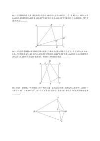 陕西地区九年级压轴题数学精选无答案