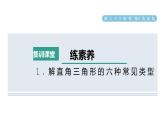 人教版数学九年级下册集训课堂练素养1．解直角三角形的六种常见类型课件