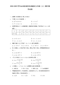 2022-2023学年山东省滨州市滨城区九年级（上）期中数学试卷（含解析）