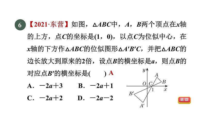 人教版数学九年级下册27.3.2平面直角坐标系中的位似变换课件08