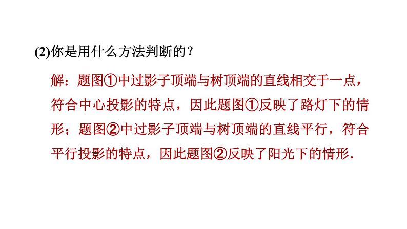 人教版数学九年级下册29.1.2目标二平行投影、中心投影、正投影的五种常见应用课件05