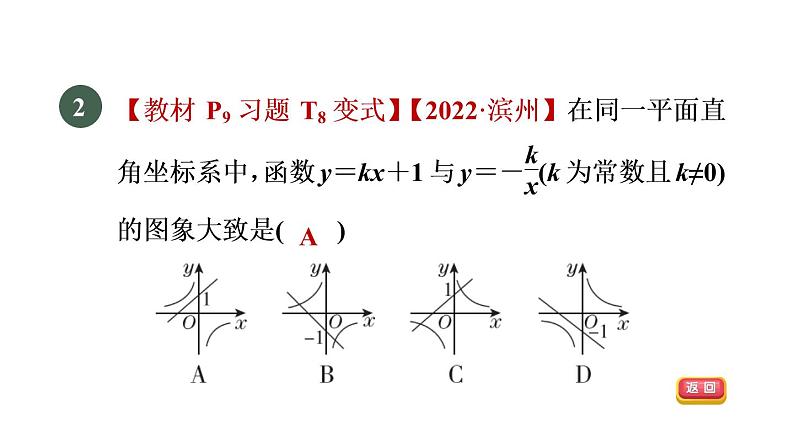 人教版数学九年级下册26.1.2目标一反比例函数的图象课件第4页