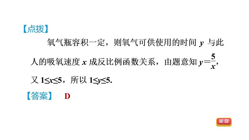 人教版数学九年级下册26.2目标一建立反比例函数模型解实际问题课件06