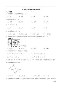 吉林省长春市双阳区2022年八年级上学期期末数学试题(附答案）