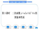 沪科版九年级数学上第21章二次函数与反比例函数21.2二次函数的图象和性质21.2.2二次函数y＝ax2＋bx＋c的图象和性质第3课时二次函数y＝a(x＋h)2＋k的图象和性质习题课件
