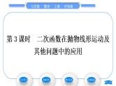沪科版九年级数学上第21章二次函数与反比例函数21.4二次函数的应用第3课时二次函数在抛物线形运动及其他问题中的应用习题课件