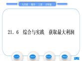 滬科版九年級(jí)數(shù)學(xué)上第21章二次函數(shù)與反比例函數(shù)21.6綜合與實(shí)踐獲取最大利潤(rùn)習(xí)題課件