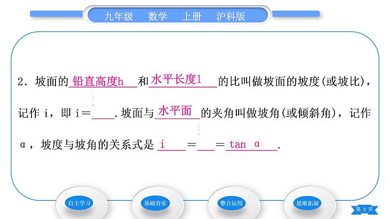 沪科版九年级数学上第23章解直角三角形23.1锐角的三角函数23.1.1锐角的三角函数第1课时正切习题课件第3页