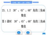 沪科版九年级数学上第23章解直角三角形23.1锐角的三角函数23.1.230°，45°，60°角的三角函数值第1课时30°，45°，60°角的三角函数值习题课件