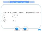 沪科版九年级数学上第23章解直角三角形23.1锐角的三角函数23.1.230°，45°，60°角的三角函数值第1课时30°，45°，60°角的三角函数值习题课件