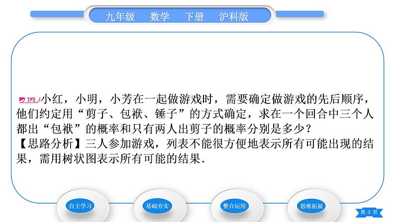 沪科版九年级数学下第26章概率初步26.2等可能情形下的概率计算第2课时用树状图或列表法求概率习题课件03