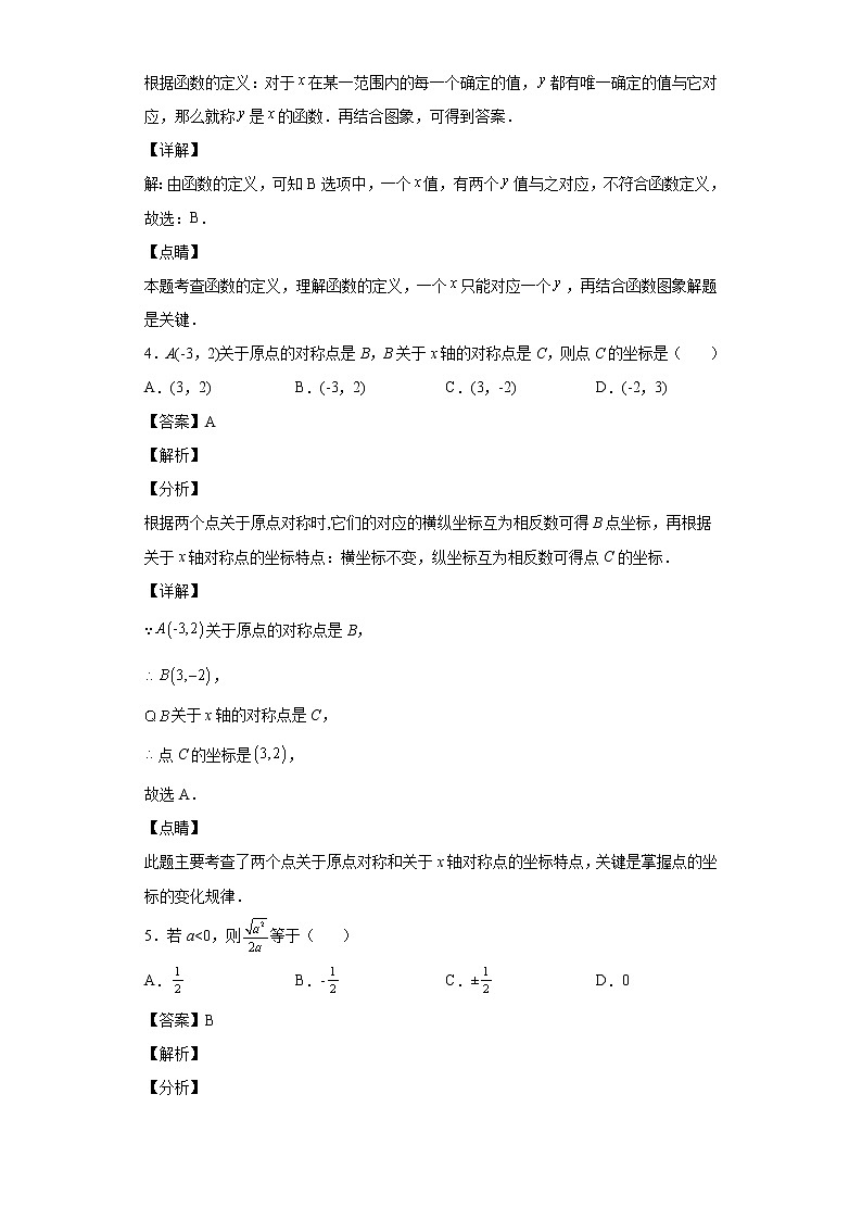 河南省实验中学2021-2022学年八年级上学期期中数学试题03