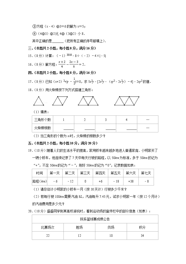 2021-2022学年安徽省合肥市庐江县七年级（上）期末数学试卷03