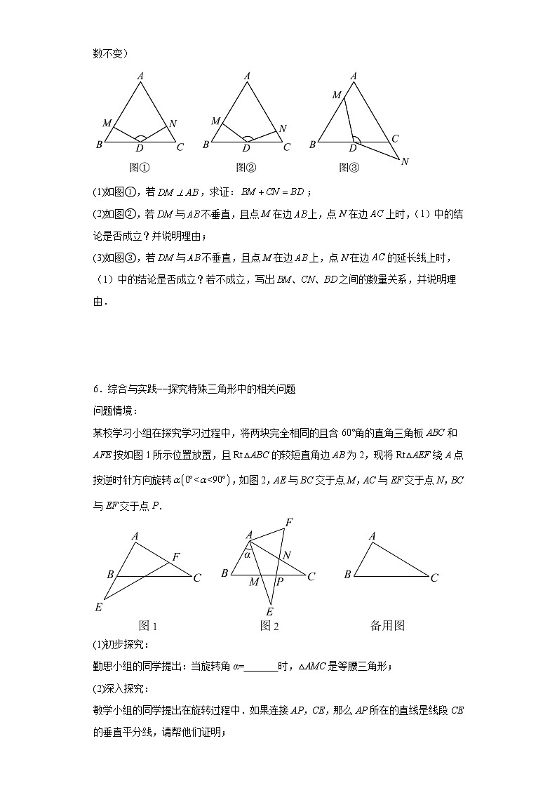 2023年九年级中考数学复习：几何探究压轴题（线段问题）第3页