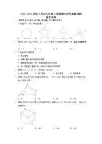 安徽省芜湖市无为市2022-2023学年九年级上学期11月期中检测数学试题(解析版)