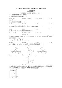 河南省平顶山市三六联校2022-2023学年八年级上学期期中数学试题