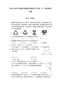 湖北省襄阳市襄州区2022-2023学年八年级上学期期中数学试卷+